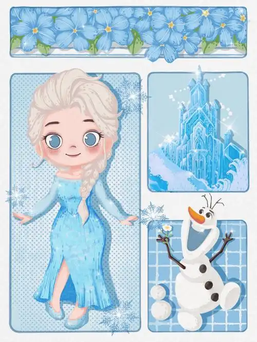 procreate分镜插画冰雪女王附线稿