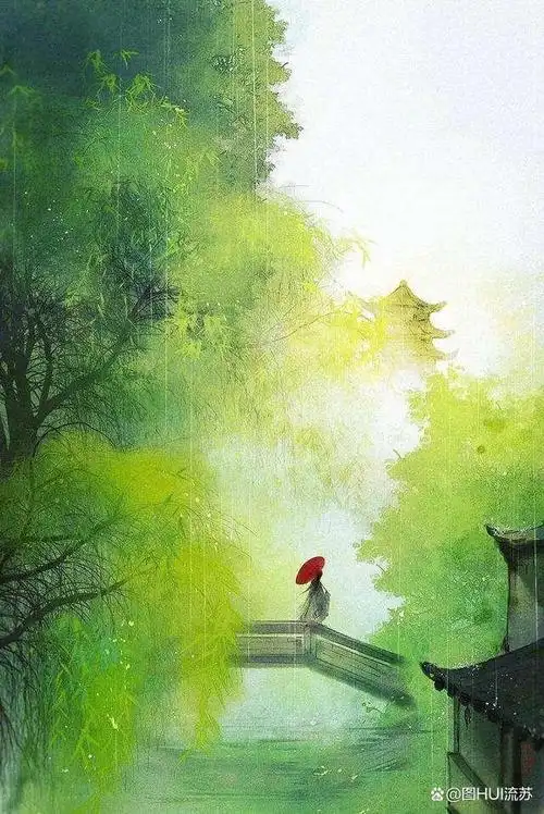 古风春意绿色壁纸