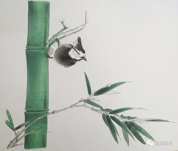 国画教程工笔67竹
