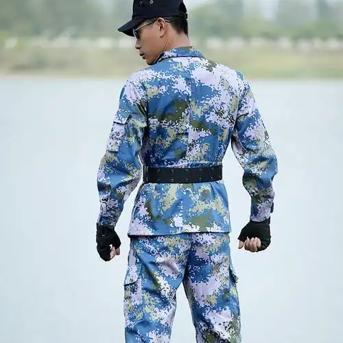 正品海军陆战队作战训练服海洋迷彩服套装 耐磨男军迷彩服装春夏