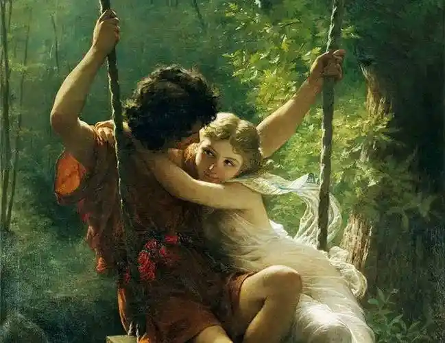 皮埃尔·奥古斯特·考特油画《春光》艺术鉴赏_作品_少女_爱情