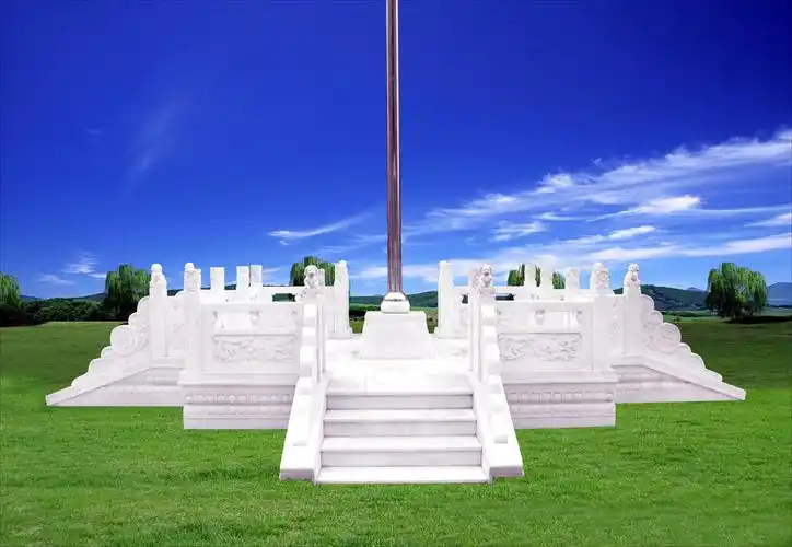 厂家订做广场升旗台学校升旗台 石雕升旗台栏杆 旗台施工 升旗台价格