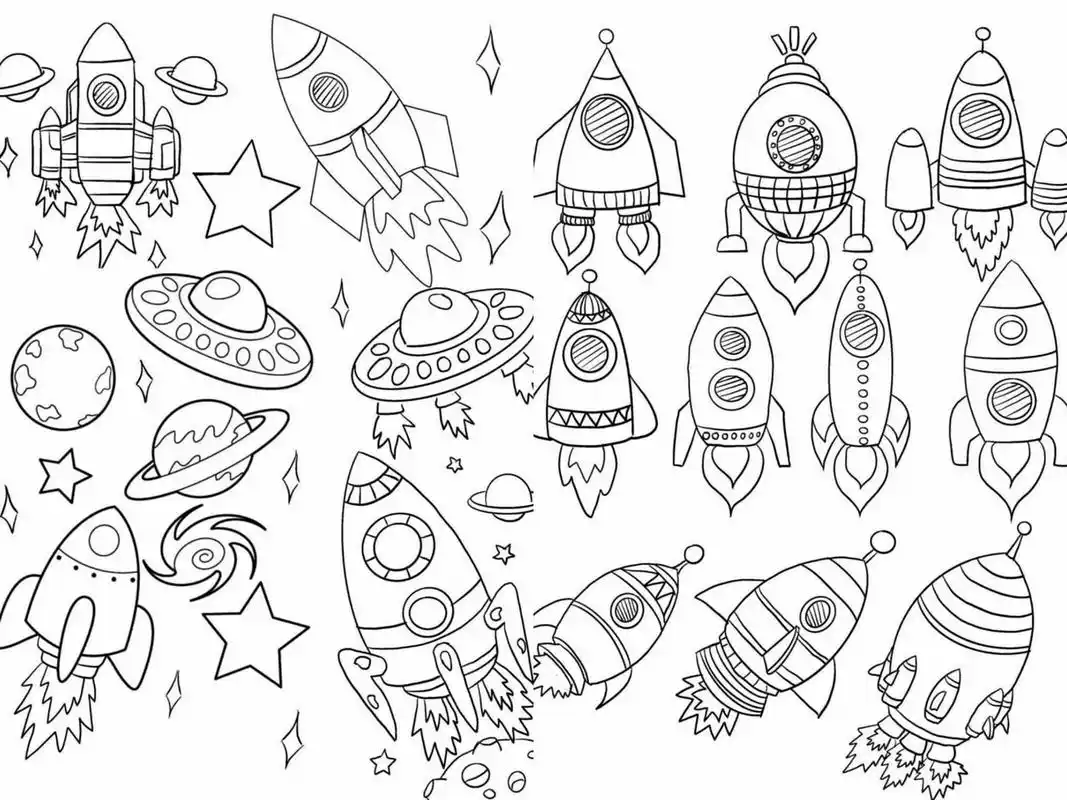 火箭简笔画🚀    火箭简笔画🚀🚀🚀🚀