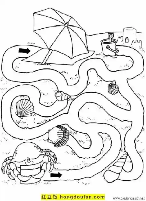 11张适合5到8岁孩子们玩的立体迷宫图纸免费下载-红豆饭小学生简笔画
