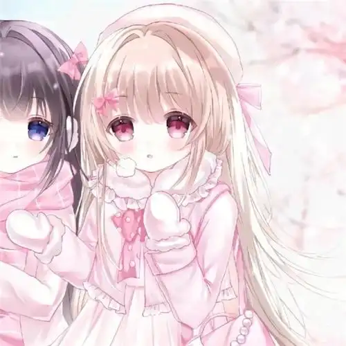 卡通动漫闺蜜头像双人二人可爱