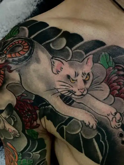 半甲老传统_纹身图案手稿图片_伍家龙的纹身作品集