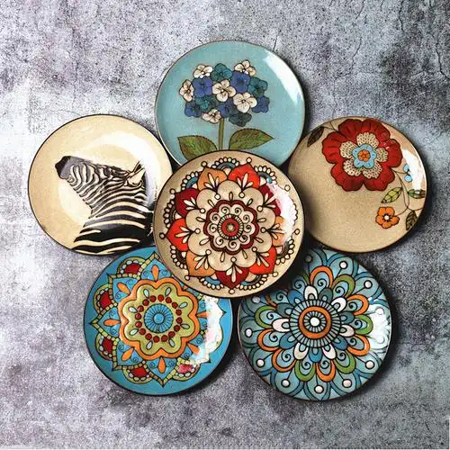 创意陶瓷盘子菜盘家用餐具牛排圆形平盘西餐盘