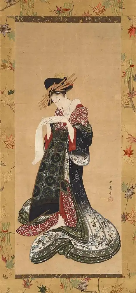 由日本浮世绘画家喜多川歌麿(kitagawa utamaro,1753?