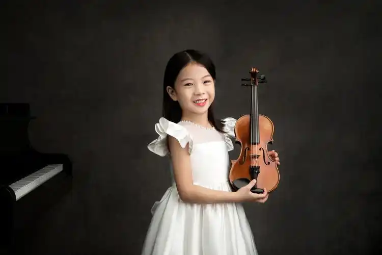 肖像儿童小提琴形象照