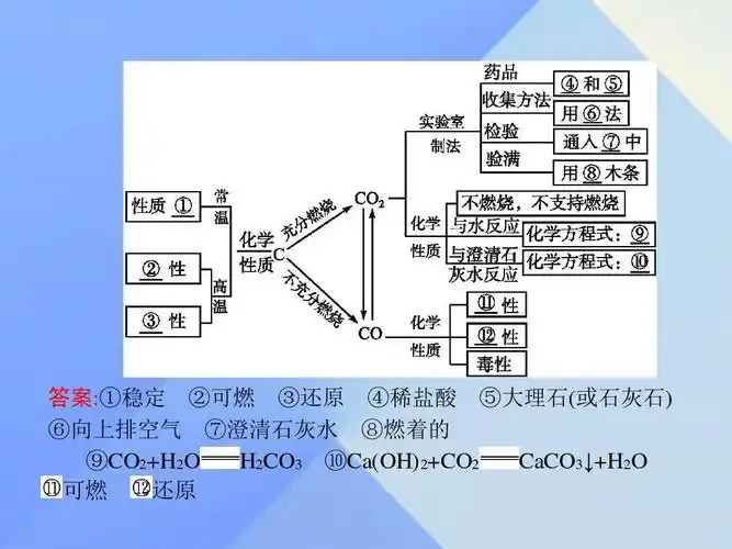 碳和碳的化合物单元复习课件.答案ppt