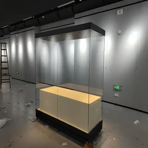 博物馆展示柜古董瓷器独立柜制作玻璃柜设计定制