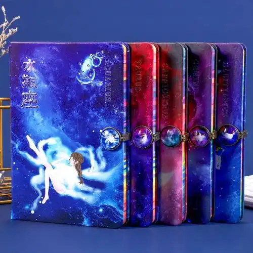 十二星座笔记本学生手帐本日记本镶钻工艺创意文具定制潮流记事本