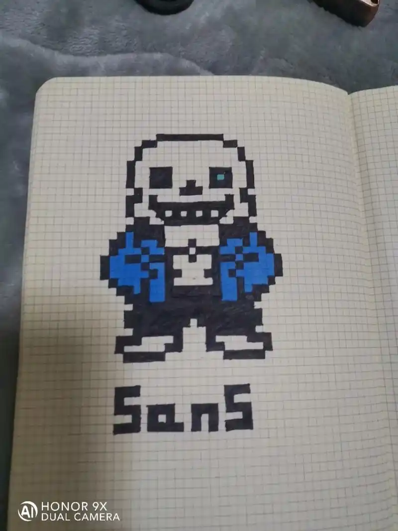 sans像素画 sans像素画 一次成功!(dege!