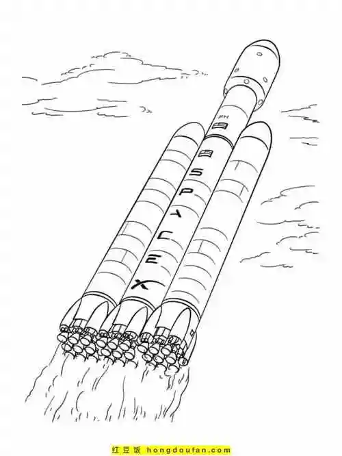 设计属于自己的火箭11张男孩子最喜欢的火箭飞船卡通涂色简笔画