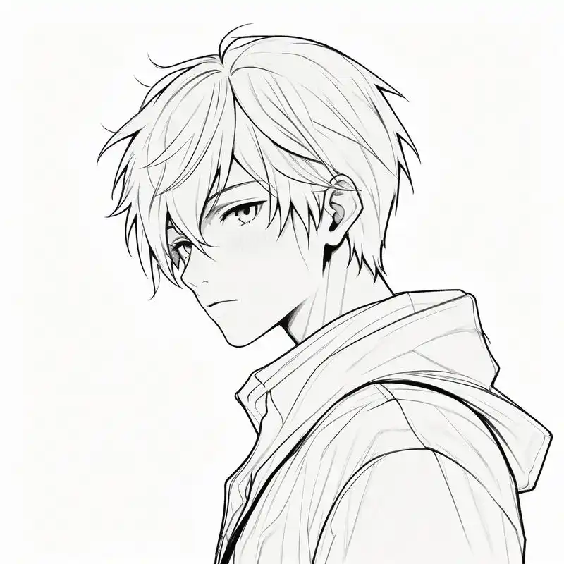 男生动漫侧脸9699| 黑白头像大赏91