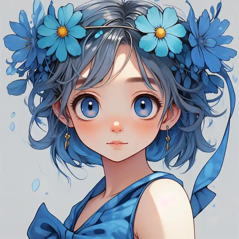 97清爽蓝色系可爱头像96 夏日炎炎,来一组清爽干净的蓝色系头像降