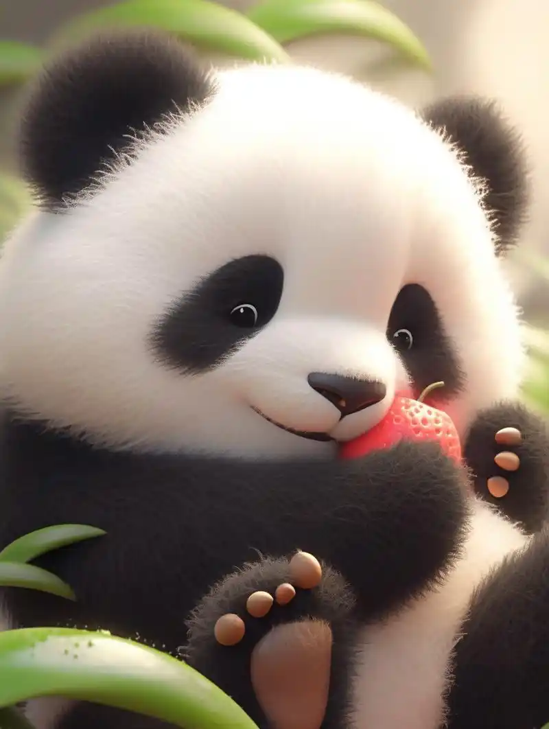 大熊猫幼崽可爱头像壁纸背景图