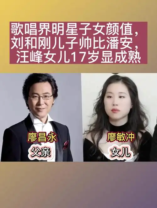 歌唱界明星子女颜值,刘和刚儿子帅比潘安,汪峰女儿17岁显成熟-度小视