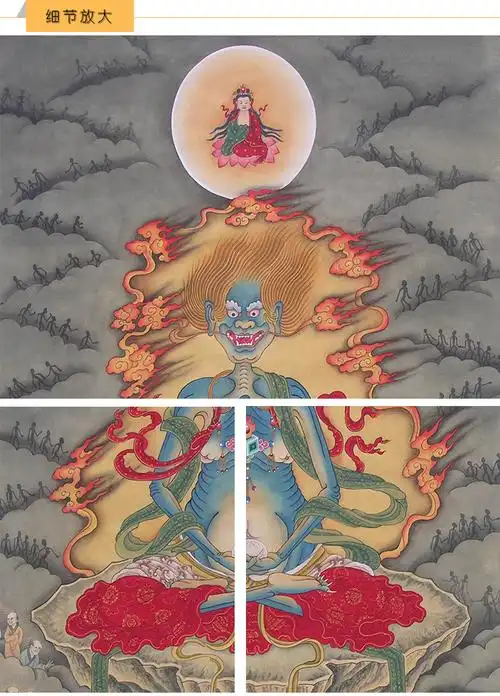 面燃鬼王画像卷轴挂画面然大士大王定制十殿阎王水陆画定制 b-鬼王 30