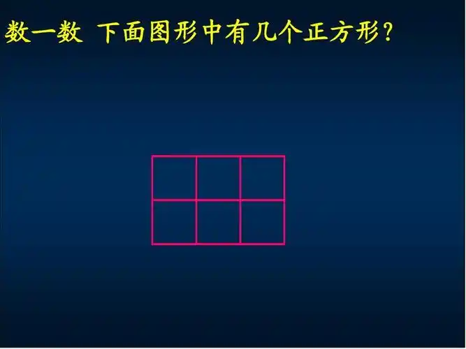 数一数 下面图形中有几个正方形?