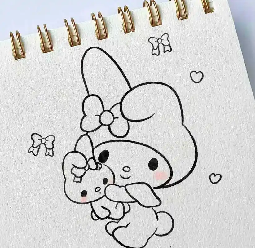 可爱的美乐蒂#美乐蒂#一起学画画 #简笔画 - 抖音