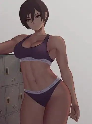 pixiv高清肌肉少女插画图片