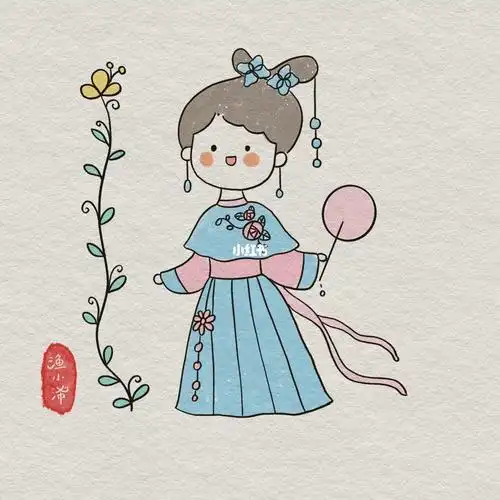 喜欢各式各样的古装小人古装简笔画画个简笔画文化绘画