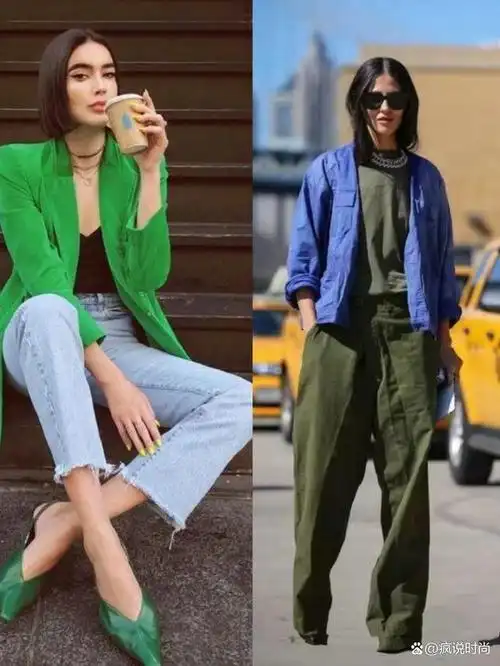 但总是穿着深色系的服装,少了年轻的活力,不妨试一些高级的邻近色搭配