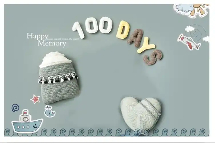 婴儿满月照背景布道具写真宝宝百天艺术照主题满月照摄影影楼室内