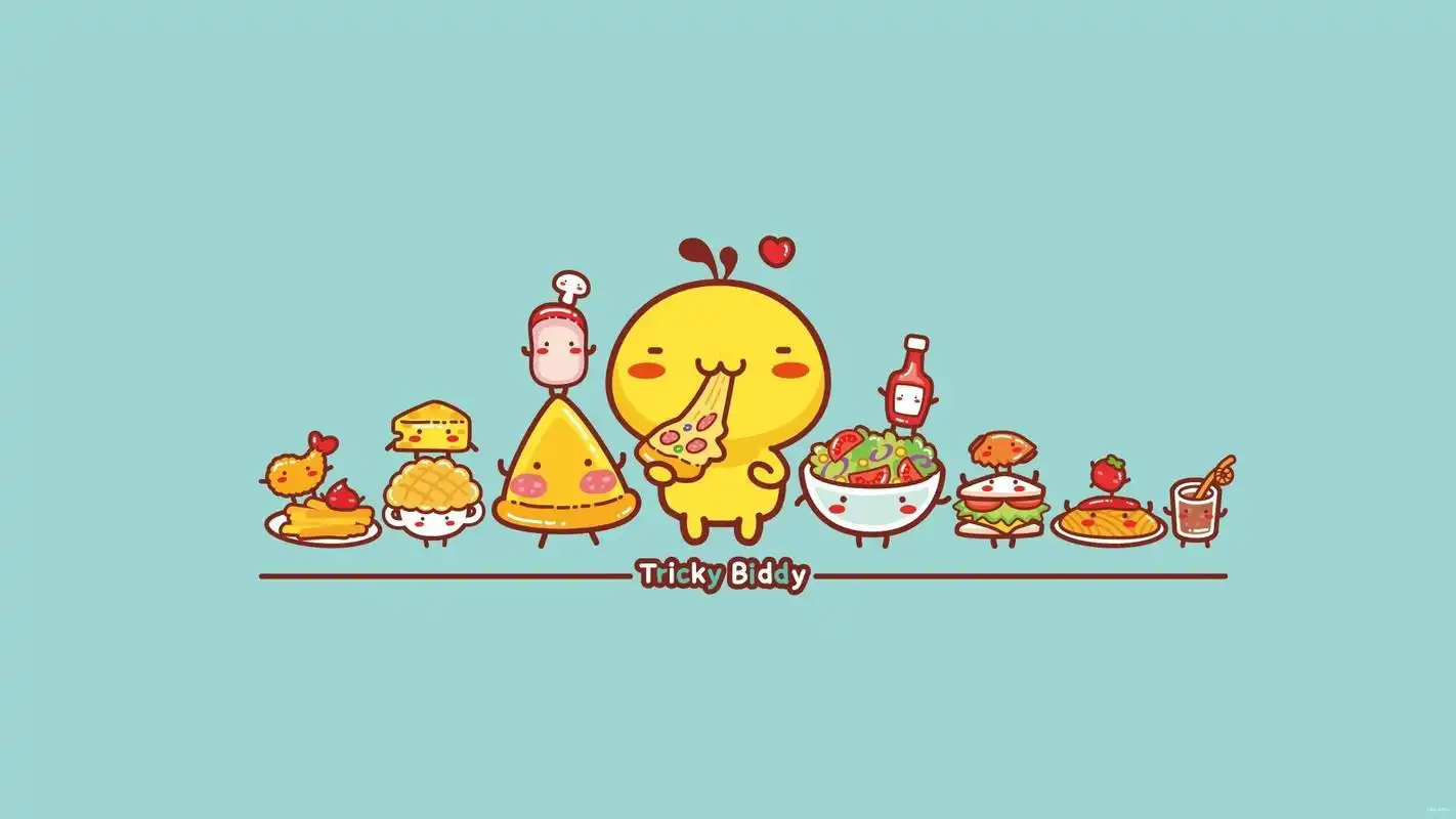 油爆叽丁爱美食超清电脑桌面壁纸,分辨率为1920x1080