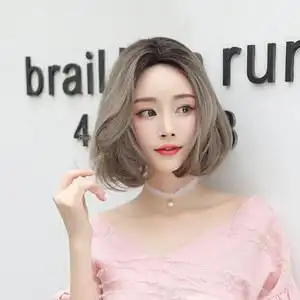 假发女短发bobo韩国波波头中分造型短卷发自然蓬松网红整顶假发套