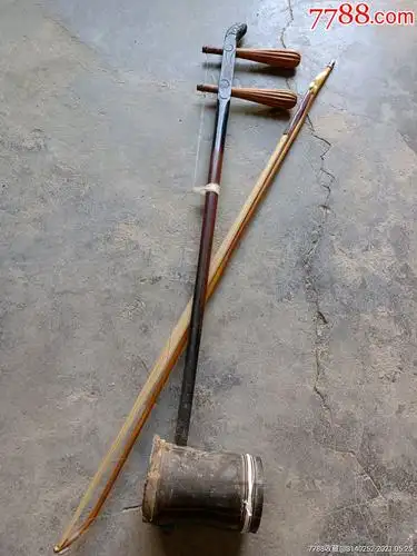 民国红木黄花梨龙头老二胡一把-二胡/胡琴-7788收藏