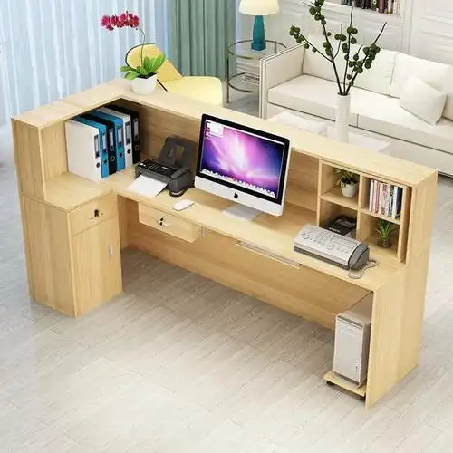 前台现代转角收银台柜台吧台简约迎宾台前台接待台公司办公前台桌