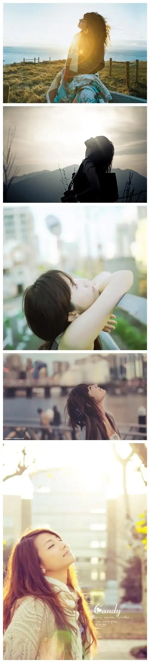 找女生仰望天空的头像