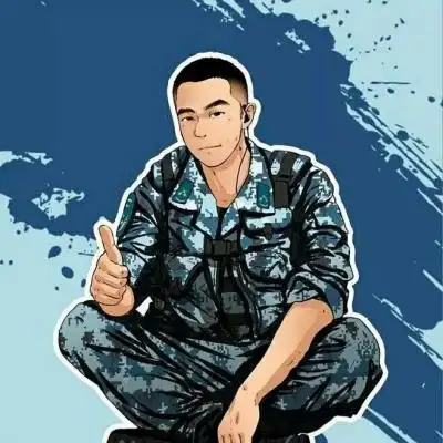 军装动漫男头时间在变不变的是军魂