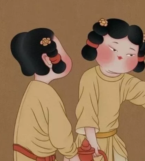 她画的胖脸古风美人,简直萌翻了!