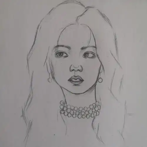 手绘jisoo智秀铅笔画含步骤