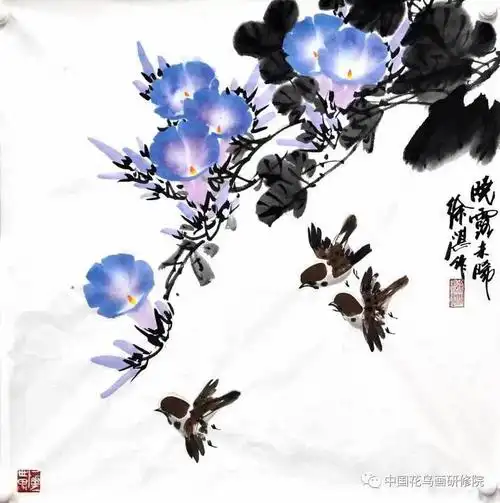 学国画——怎样画牵牛花