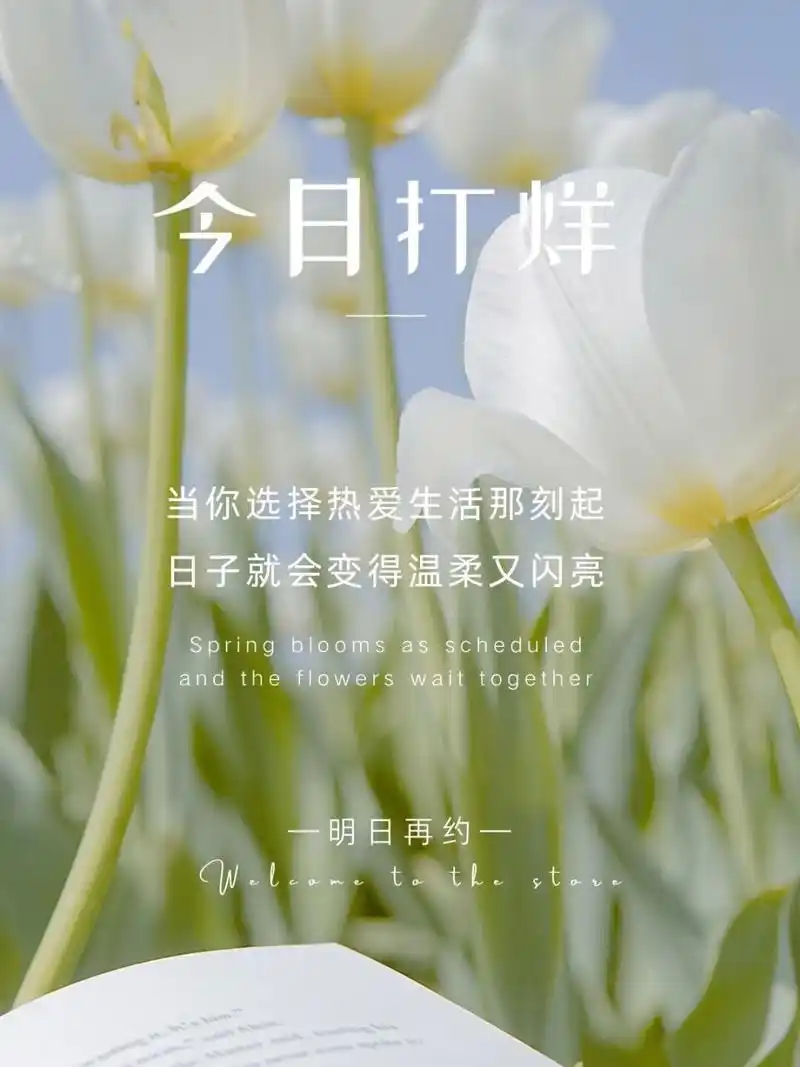 今日打烊|朋友圈美学|美业素材分享 99当你选择热爱生活那刻起 日子