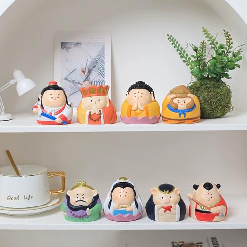 国潮西游记孙悟空树脂桌面茶宠摆件创意卡通可爱q版西游手办公仔