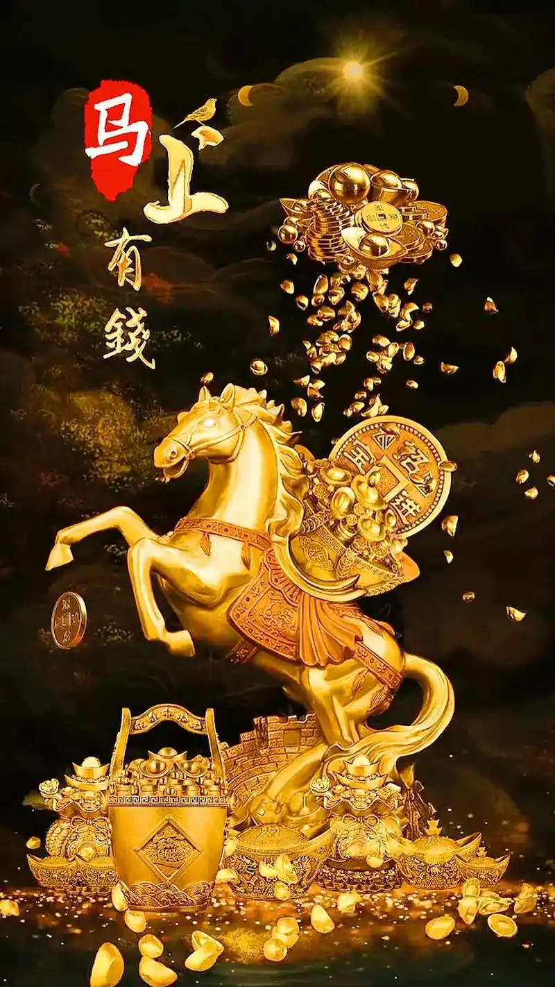 2022 愿我们都马上有钱!#手机壁纸 #招财进宝 #抖音 - 抖音