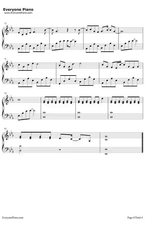 天若有情钢琴谱_a_lin_电视剧《锦绣未央》主题曲