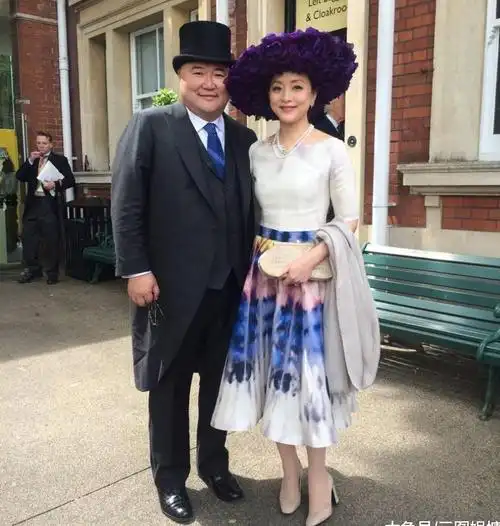 原创杨澜52岁老公近照曝光冒雨游玩心情好体型肥胖将老婆挤出伞外