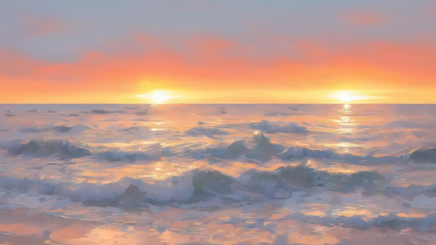 93绝美海边晚霞背景图98