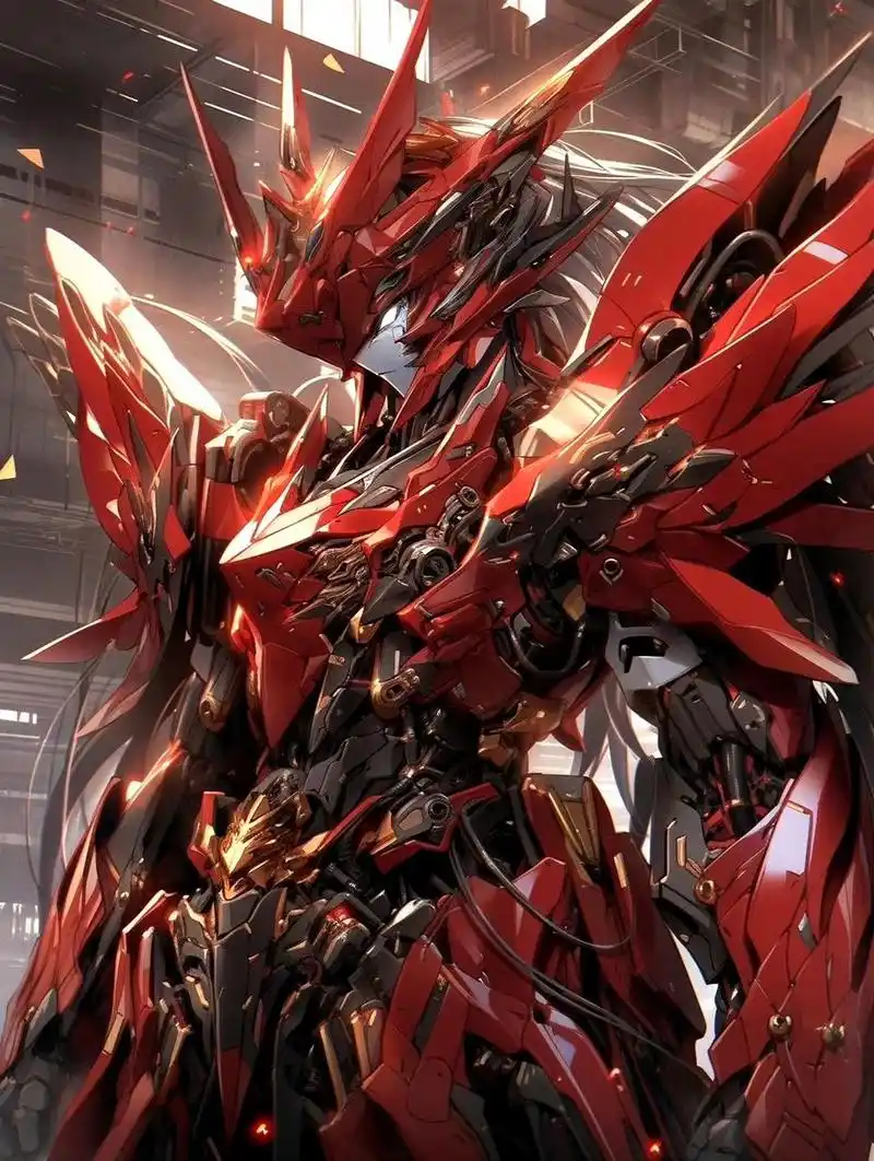 ai生成的一组机甲作品,外形锐利,机设张扬.#动漫# #插画# #机甲