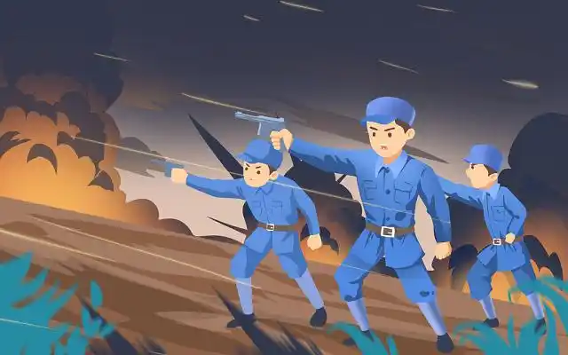 抗战胜利日七七事变原创插画海报