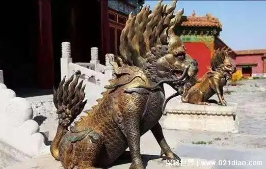 世界上最后一只麒麟,惊现清朝寺庙中(其实是电脑合成的照片)