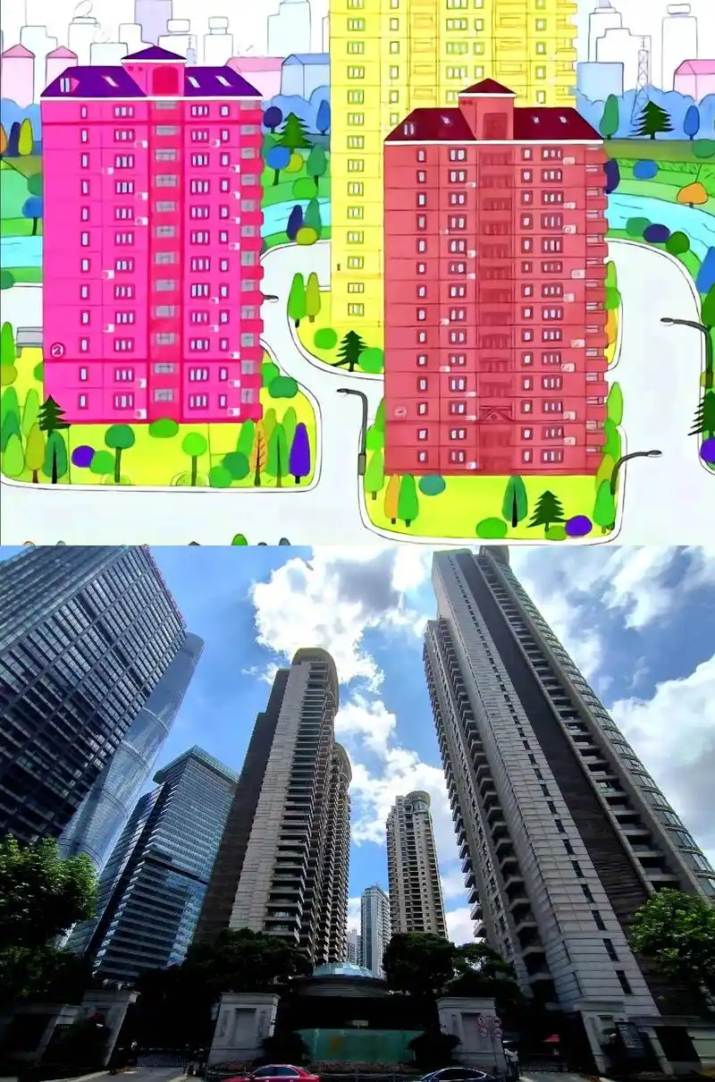 你切记在动漫里是翻斗花园,在现实那是汤臣一品#童年动画 #胡 - 抖音