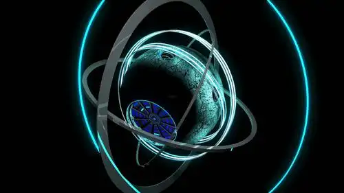 大气3d球形物体环绕素材