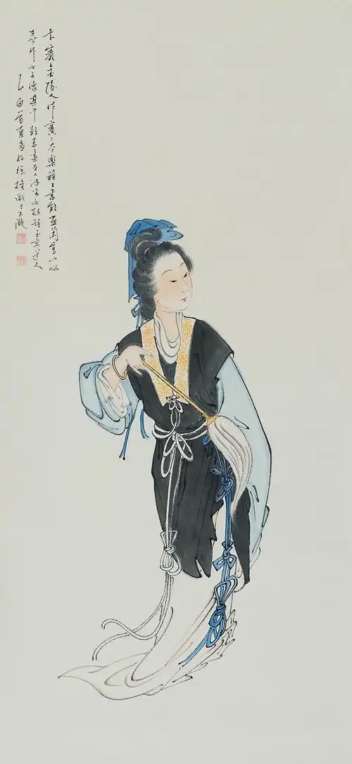 8×45.2cm.款识"卞赛,金陵人,一作赛赛,本乐籍,工书,能画兰,写山水